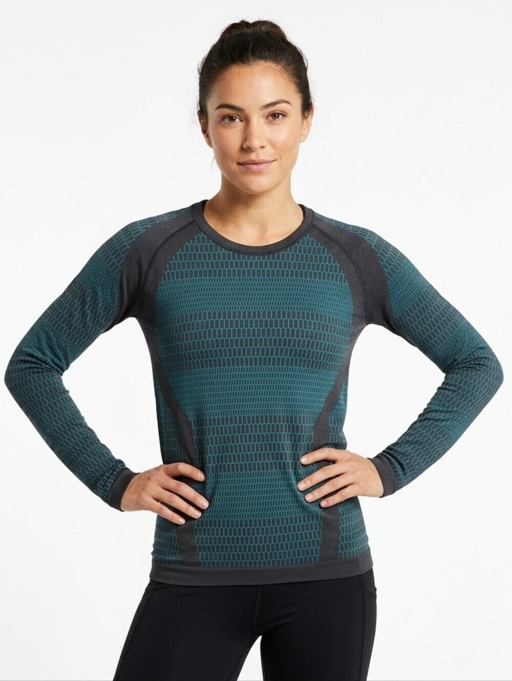 Lululemon About That Base Long Sleeve Black / Forage Teal